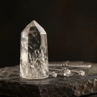 Elegant Crystal Gemstone Jewelry Macro Display