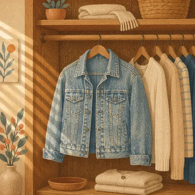 Light Blue Denim Jacket in Cedar Closet