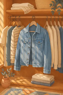 Light Blue Denim Jacket in Cedar Closet