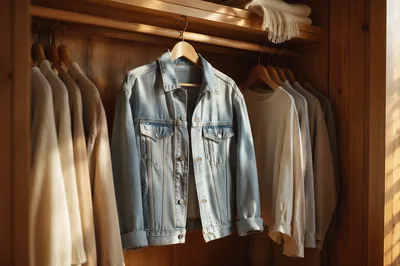 Light Blue Denim Jacket in Cedar Closet