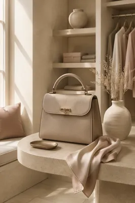 Luxury Handbag on Elegant Boutique Shelf