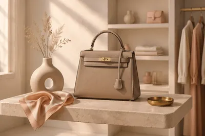 Luxury Handbag on Serene Boutique Shelf