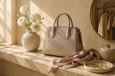 Elegant Designer Handbag Shelf Display