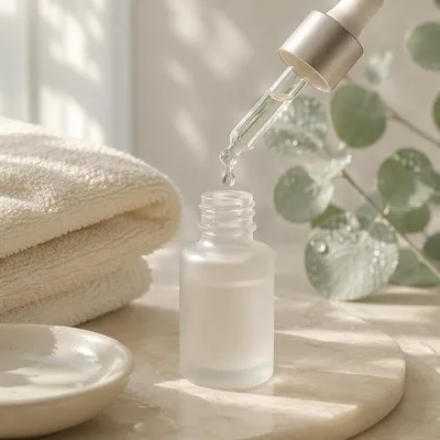 Elegant Eye Cream Serum Dropper Close-Up