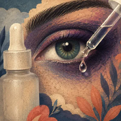 Luxury Eye Serum Dropper Macro Close-Up
