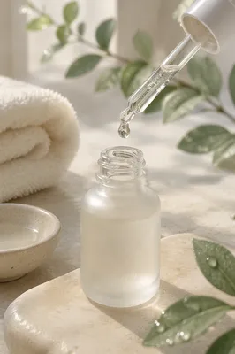 Elegant Eye Cream Serum Dropper Close-Up