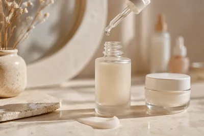 Minimalist Eye Cream Dropper Beauty Close-Up