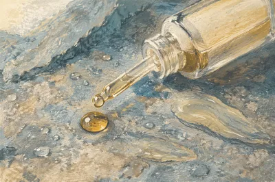 Amber Eye Serum Dropper Close-Up