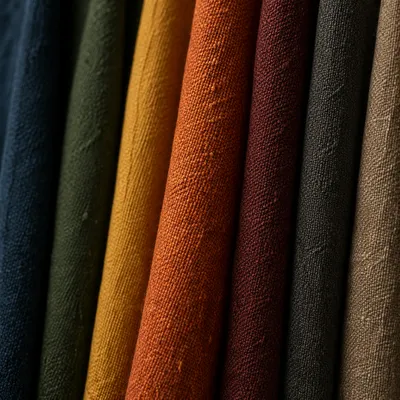 Textured Fabric Swatches in Warm Studio Light