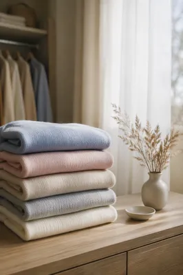 Folded Cashmere Sweaters in Soft Pastels