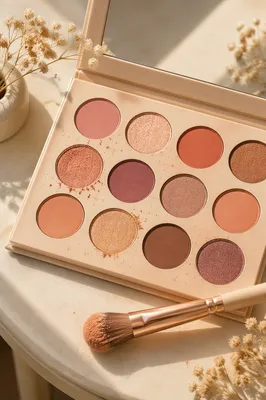 Elegant Eyeshadow Palette Macro Detail