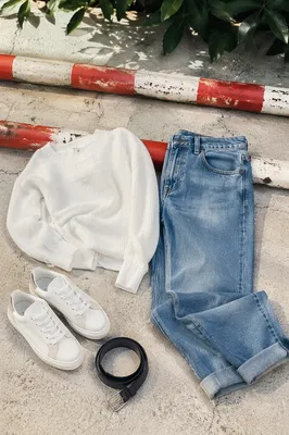 Casual Streetwear Flat Lay on Concrete