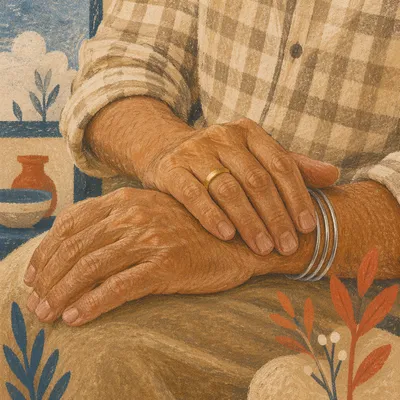 Gold Ring and Silver Bangles Close-Up