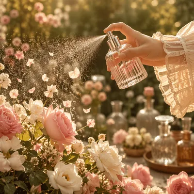 Rose Water Spray with Pink Petals