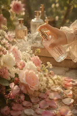 Rose Water Mist with Pink Petals