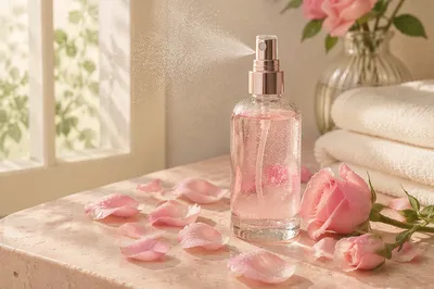 Rose Water Spray with Pink Petals