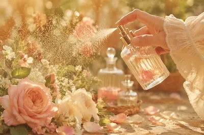 Rose Water Spray with Pink Petals
