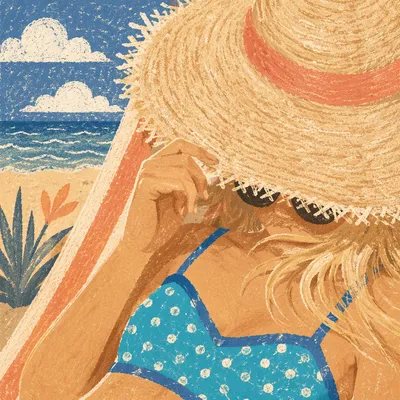 Anonymous Summer Beach Fashion Portrait