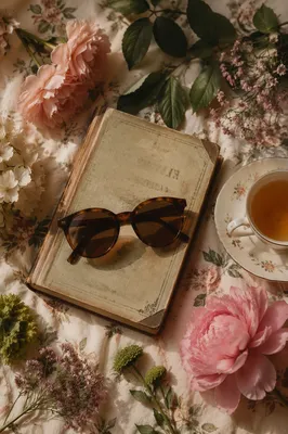 Vintage Sunglasses on Book Summer Flat Lay
