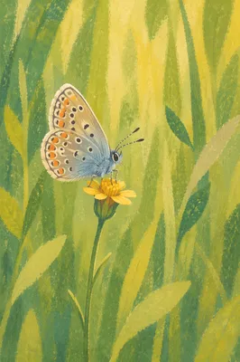 Butterfly on Yellow Wildflower in Garden