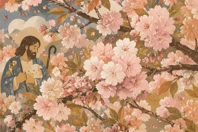 Soft Pink Cherry Blossom Spring Canopy