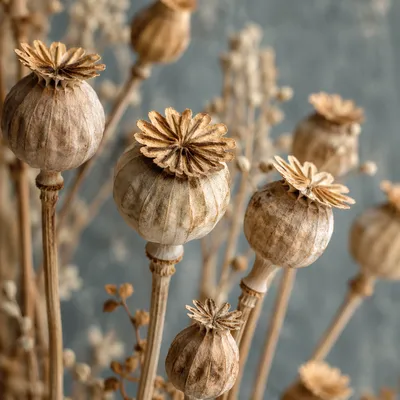 Boho Dried Seed Pods in Soft Light