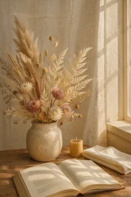 Boho Dried Flowers in Prayer Nook