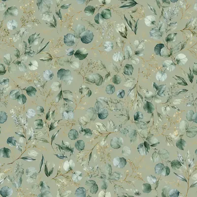 Seamless Sage Eucalyptus Botanical Pattern