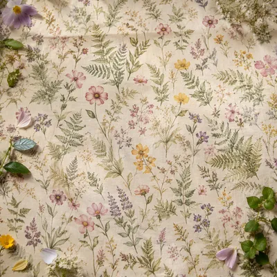 Seamless Wildflower Botanical Fabric Pattern