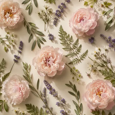 Seamless Spring Floral Botanical Pattern