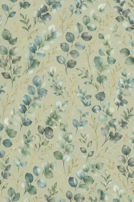 Seamless Sage Eucalyptus Botanical Pattern
