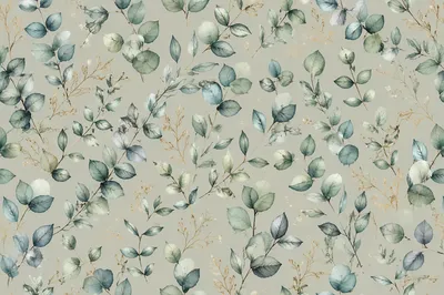 Seamless Sage Eucalyptus Botanical Pattern