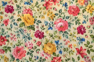 Seamless Vintage Floral Linen Pattern