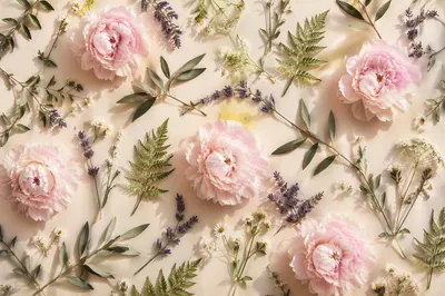 Seamless Spring Floral Botanical Pattern