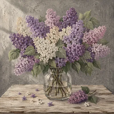 Rustic Spring Bouquet in Glass Vase