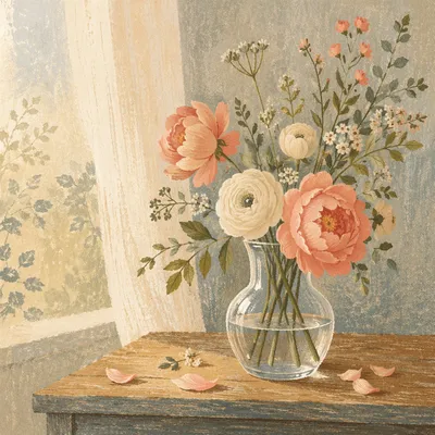 Elegant Flower Arrangement by Window