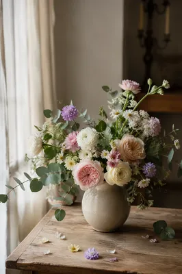 Seasonal Flower Vase by Morning Window