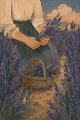 Lavender Field Gathering at Blue Hour