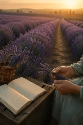 Sunrise Lavender Field Prayer Moment