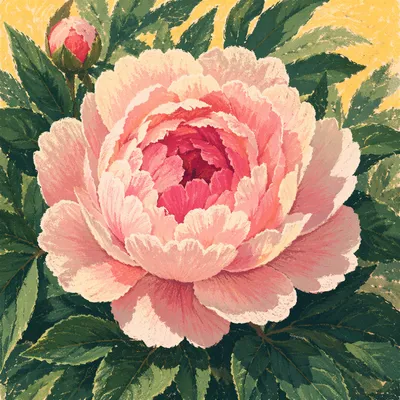 Soft Blush Peony Garden Portrait