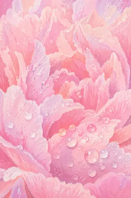 Dewy Pink Peony Macro Petals