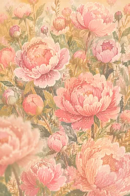 Soft Pink Peony Garden Floral Texture