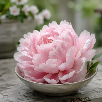Lush Pink Peony in Morning Light