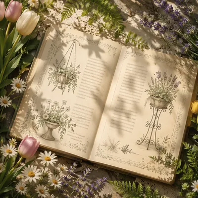 Spring Blooms on Vintage Garden Catalogue