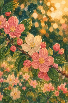 Fresh Spring Blossom Garden Close-Up