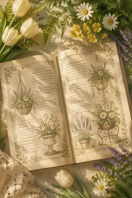 Vintage Spring Garden Catalogue with Fresh Blooms