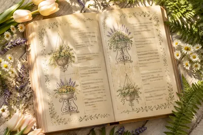 Spring Blooms on Vintage Gardening Catalogue
