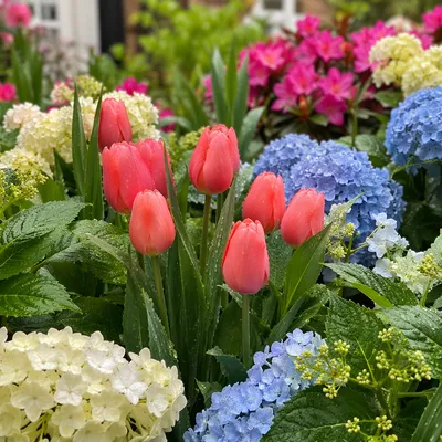 Fresh Spring Garden Bloom Close-Up