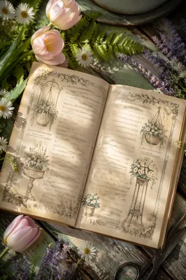 Spring Blooms on Vintage Garden Catalogue