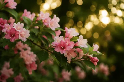 Fresh Spring Blossom Garden Closeup